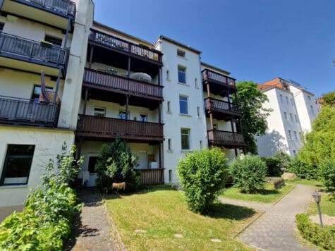 ** Bezugsfreie 2-Raum-Wohnung mit großem Balkon – 54 qm Wohnfläche – privater Gartenanteil, 04157 Leipzig, Etagenwohnung